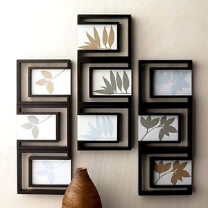 Modern Grid <b>Metal</b> <b>Frame</b> Geometric Pattern Wall Decor <b>Frame</b> Stylish Art Display <b>Frame</b> for Home Living Room Office Interior Decor - Product Image 2