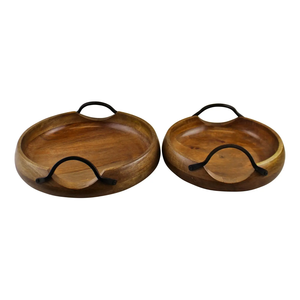 FAIZA CRAFT Handcrafted Acacia Wood Eco-Friendly Classic Design Salad Bowl <b>Platter</b> Customized Size <b>Disposable</b> for Food Made - Product Image 5