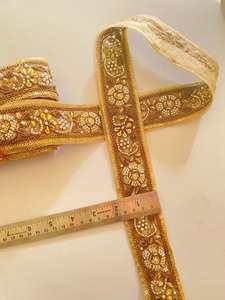 Dentelles festonnées en twill brodées sur mesure, imperméables, en deux couleurs, avec perles et paillettes, pour accessoires vestimentaires, costumes pour femmes - Product Image 3