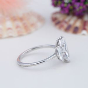 Pahal Jewels 1-5CT Pear Cut VVS D S925 Sterling <b>Silver</b> GRA Certified Moissanite Vintage Engagement Wedding <b>Ring</b> Set Prong - Product Image 4