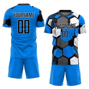 ชุดฝึกซ้อมฟุตบอลแบบกำหนดเอง เสื้อฟุตบอลคุณภาพสูง โพลีเอสเตอร์ 100% น้ำหนักเบา แห้งเร็ว ระบายอากาศได้ดี ชุดยูนิฟอร์มฟุตบอล - Product Image 1