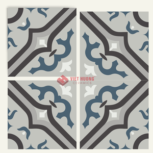 La tuile en ciment 200x200mm offre une sensation raffinée et luxueuse grâce à ses élégants motifs coulés à la main. - Product Image 1