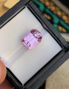 ZUBEDA GEMS JEWELRY พิงค์คุนไซต์ พลอยธรรมชาติ รับรองโดย IGI รูปทรงแปดเหลี่ยม น้ำหนัก 250 กรัม จี้แบบหลวม สำหรับทำเครื่องประดับ นักสะสม - Product Image 3