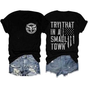 Camisetas Oversize de Algodón para Mujer con Estampado Gráfico, Estilo Country, Vintage, Vaquera, Western, de Bandas de Rock, de Corte Holgado - Product Image 1