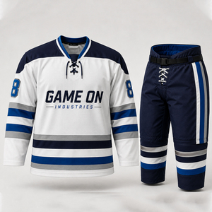 <b>Top</b> Quality Custom Team Sportswear Sublimation Printed Breathable Polyester Long Sleeve Match Training Wear Ice Hockey Uniform - Product Image 1