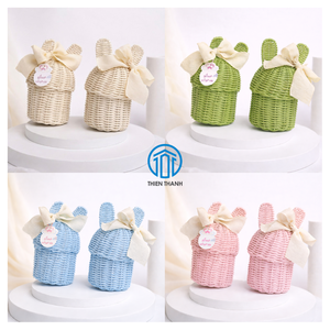 Arabian Handwoven Bunny <b>Gift</b> Basket <b>Ramadan</b> Eid Favor <b>Gift</b> <b>Box</b> Eid Mubarak Candy Basket <b>Gift</b> Packaging Candy Special <b>Gift</b> - Product Image 1