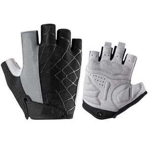 Stylish Half-Finger Unisex Racing Cycling Gloves Synthetic Leather Polyurethane Coated <b>Foam</b> <b>Padding</b> Non-Slip Grip Hook Loop - Product Image 6