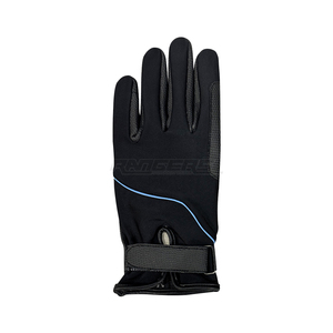 Black Horse Riding Gloves Unisex Unique Style <b>Full</b> Finger Anti <b>Slip</b> Equestrian Gloves Low MOQ OEM Custom Riding Gloves - Product Image 2