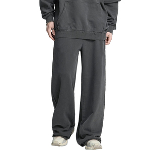 Men Women Jogger Pants <b>Elastic</b> Waist Drawstring Straight Leg Loose Casual Streetwear Custom Logo OEM ODM - Product Image 4