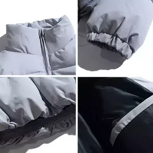 เสื้อแจ็คเก็ตบอมเบอร์ไนลอนกันลมระบายอากาศน้ำหนักเบาสำหรับผู้ชายแบบสั่งทำพิเศษ  บุด้วยขนห่านปากีสถาน - Product Image 6
