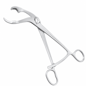 Pinzas para Sujetar Huesos VERBRUGGE con Mecanismo de Trinquete, Longitud 6.75in (17.1cm), ZETOMEDPRO MA-13-186, Instrumento de Clase I con Certificación CE - Product Image 1