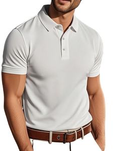 เสื้อโปโลผู้ชายแขนสั้นผ้าฝ้าย 100% ขายส่ง ปกพับได้ สไตล์ลำลองธุรกิจ อเนกประสงค์ ป้องกันการเป็นขุย - Product Image 6