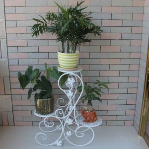 Outdoor Wrought Iron Plant Stands for Garden Flower <b>Pot</b> <b>Holder</b> Decorative Metal Plant Support with Elegant Finish - Product Image 3