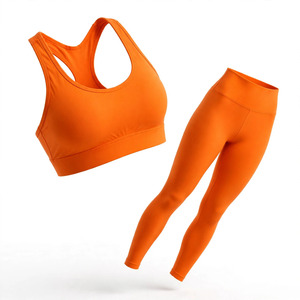 Conjunto de Leggings y Sujetador Deportivo para Mujer, Color Personalizado, Espalda Cruzada, Sin Varillas, Transpirable, Tejido Sin Costuras, Estilo Deportivo para Todas las Temporadas - Product Image 6