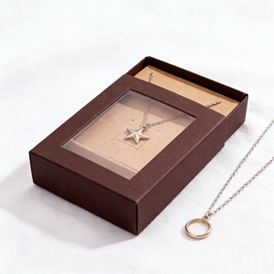 Caja de cartón cuadrada para accesorios de joyería, papel recubierto, laminado mate, con relieve, reciclable, para pendientes y collares - Product Image 3