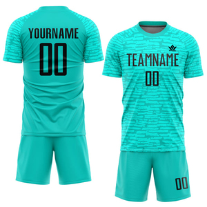 Maillot de football personnalisé pour homme, sublimé, avec nom et numéro d'équipe, col rond, manches courtes, 100 % polyester, anti-humidité, uniforme d'équipe adulte - Product Image 4