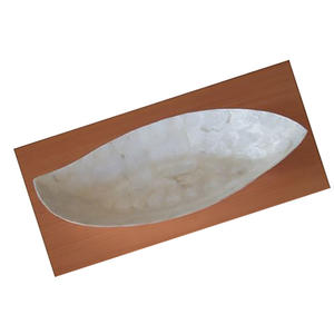 Vajilla de mosaico de capiz, artículos de vidrio y mantel con motivo blanco, tamaño 20x40cm - Product Image 2