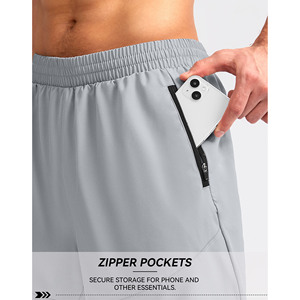 Pantalones Cortos Deportivos para Hombre, 260 g/m², con Logotipo Personalizado, Colores Sólidos, Estilo Vintage, Lavado Ácido - Product Image 4