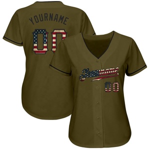 Aparejos de alta calidad sarga bordada juventud béisbol Softball Jersey nuevo diseño completo botón conjunto para hombres mujeres niños al por mayor - Product Image 2