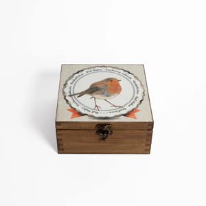 Boîte en bois imprimée multi-compartiments pour thé et bijoux, boîte de rangement en bois imprimée pour l'organisation de la cuisine, vente en gros - Product Image 3