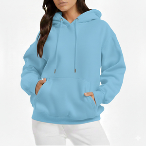 Sudadera con Capucha Estampada y Forrada para Mujer, Estilo Casual, Talla Grande, Servicio OEM, Alta Calidad, Felpa Suave, Ropa de Invierno Cálida, 100% Algodón en la Parte Delantera - Product Image 4