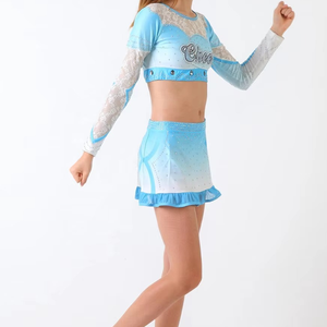 Uniforme de Porristas Personalizado de Alta Calidad para Niñas y Adultas, Servicio OEM, Técnicas de Sublimación y Bordado, Logotipo Impreso - Product Image 3
