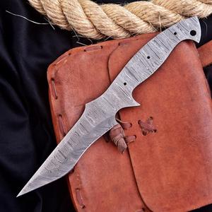 Lame de couteau Skinner en acier Damas de 11 pouces, vierge, pour la fabrication de couteaux personnalisés, en acier à haute teneur en carbone forgé à la main, lame non finie - Product Image 2