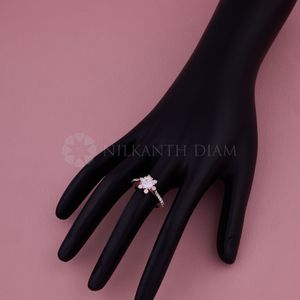 Anillo de Compromiso con Halo de Diamantes Cultivados en Laboratorio, 1.0 Quilates, Oro Sólido de 10K, 14K, 18K, Anillos de Boda y Aniversario, Proveedor de Fábrica India - Product Image 2