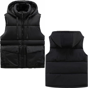 Nouveaux gilets matelassés personnalisés OEM, chauds et rembourrés, pour l'équitation, vêtements d'extérieur décontractés d'hiver, gilets rembourrés pour hommes. - Product Image 4
