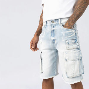 Nouveauté, shorts en jean pour homme, style streetwear, design unique en forme de cœur, haute qualité, jeans courts pour homme - Product Image 5