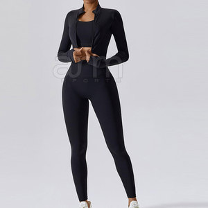 Ensemble de yoga 3 pièces pour femmes en matériau durable, qualité supérieure, respirant - Product Image 3