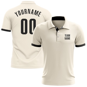 Polo de golf de performance personnalisé noir et rouge-royal 3D effet vieilli avec drapeau américain, le plus vendu de notre gamme directe pour les grossistes - Product Image 5