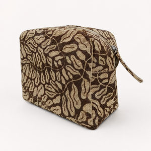 Custom Printed Laminated Natural Jute Cosmetic <b>Makeup</b> Pouch Zipper Travel Toiletry Bags Wholesale OEM ODM Private Label Exporter - Product Image 3