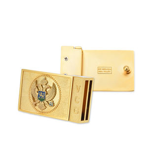 Nuevo diseño personalizado aleación Ropa Decoración hebilla abrigo cinturón accesorios Auto liberación Metal cinturón hebilla - Product Image 2