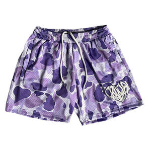 Pantalones cortos de baloncesto de malla sublimados personalizados para mí, pantalones cortos deportivos con logotipo bordado para hombre - Product Image 3