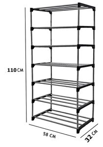 Metal Pipe <b>Shoe</b> Rack with Single Connector Collapsible Open <b>Shoe</b> <b>Storage</b> Organizer Durable Space Saving Design - Product Image 5