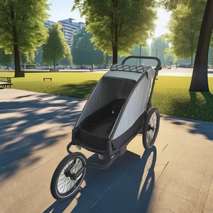 Remolque para Perros de Aleación de Aluminio para Bicicleta (Exploración Urbana) con Suspensión Independiente y Capacidad de Carga de 35 kg para Aventuras en Senderos - Product Image 2