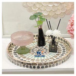 Bandeja de Nácar, Serie Artesanal Hecha a Mano, Bandeja de Nácar de Vietnam, Decoración de Muebles de Fábrica - Product Image 1