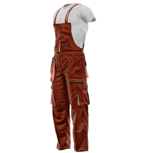 <b>Men's</b> Blue <b>Work</b> <b>Overalls</b> With Multiple Pockets And Adjustable Straps <b>For</b> Practical Use - Product Image 5