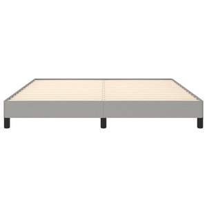 Gris claro 76 "x 79,9" Estructura de cama de tela King sin colchón-Estilo envuelto - Product Image 5