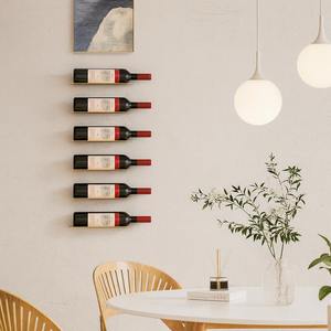 Porte-bouteilles mural simple en métal, idéal pour la cuisine, la salle à manger, le mur et la barre à domicile, pour l'exposition de bouteilles, en provenance d'Inde. - Product Image 1