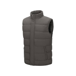 Chaleco Acolchado con Capucha para Hombre, con Cierre de Cremallera y Bolsillos, Ropa de Abrigo Informal de Invierno, Negro, Relleno de Poliéster, Resistente al Viento - Product Image 2