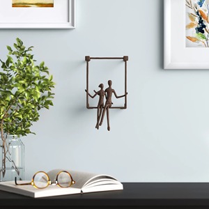 Arte de pared moderno de metal con flores, decoración hecha a mano con hojas de hierro para la sala de estar, decoración del hogar. - Product Image 6