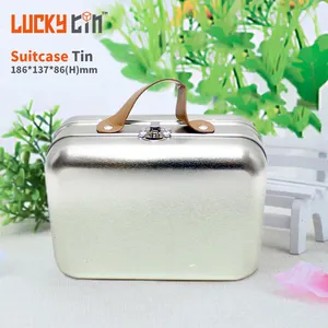 New Design Custom Cosmetic Tinplate Storage Container Rectangle Metal Can Food Grade Child Blank Tin Box With Handle For Food
