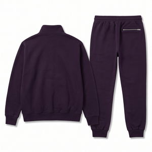 Ensemble de survêtement chaud et épais pour homme, hiver, haute qualité, impression personnalisée, sweat à capuche en molleton lourd, pantalon de jogging, tenues de sport OEM - Product Image 2