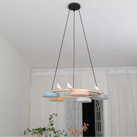 Lustre suspendu en résine décorative nordique SIMIG pour salle à manger, table, LED, pour îlot de cuisine, style ferme
