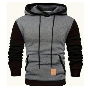 เสื้อฮู้ดดี้ผู้ชายสีกรมท่า แขนสีดำ แต่งสีตัดกัน ผ้าฟลีซ อุ่นสบาย เหมาะสำหรับฤดูหนาว สวมใส่สบายๆ หรือเล่นกีฬา - Product Image 6