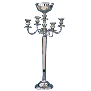 El mejor candelabro de cristal Vintage para boda, decoraciones exclusivas para fiesta en casa, centro de mesa con acabado plateado, decoración de mesa de Metal - Product Image 1