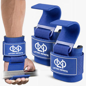 Correas de Soporte para Muñeca Lifting Infinite, Neopreno Azul, Cierre Ajustable con Gancho y Bucle, para Levantamiento de Pesas, Entrenamiento de Fuerza, Unisex - Product Image 1