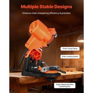 Pengasah Gergaji Listrik Profesional 85W Pengasah Rantai Gergaji Meja 5000RPM 2 Roda Gerinda untuk Pengerjaan Kayu dan Penebangan - Product Image 5